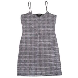 Coco and Shay Houndstooth Spaghetti Strap Mini Dress Purple Size Medium Y2K